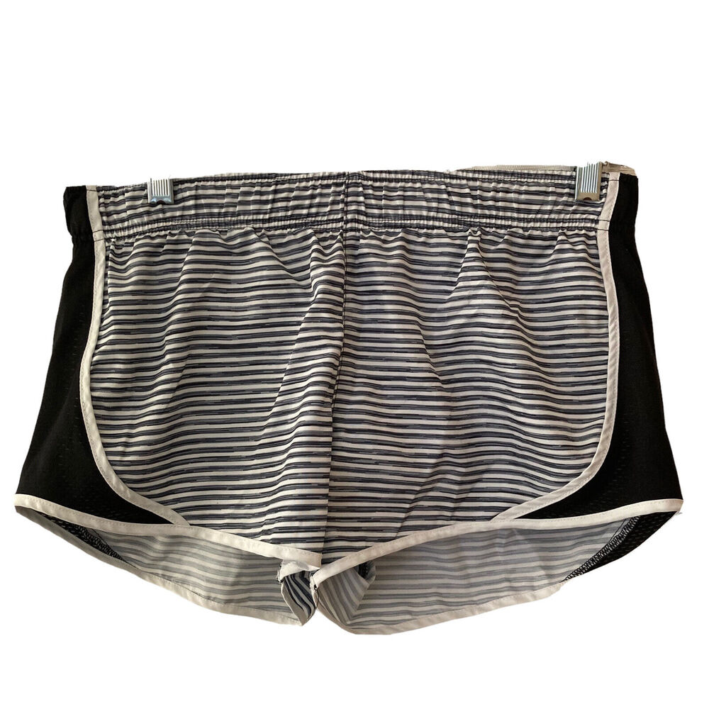 So Running Athletic Shorts Womens Medium Stripped Fitness Lightweight